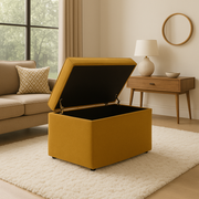 The Elara Footstool Mustard