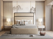 Matilda Framed Matte Black Wooden Bed Frame with Optional Storage