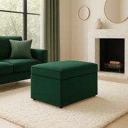 The Elara Footstool Emerald