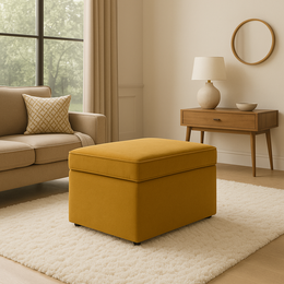 The Elara Footstool Mustard