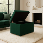 The Elara Footstool Emerald